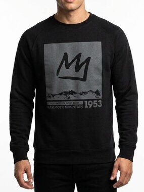 MAMMOTH MOUNTAIN Crown Logo Graphic Sweatshirt Black L
